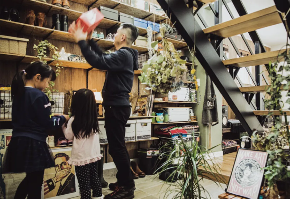 趣味をくらしの中心にした家