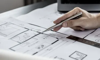 イメージ:設計士が間取り図を作成