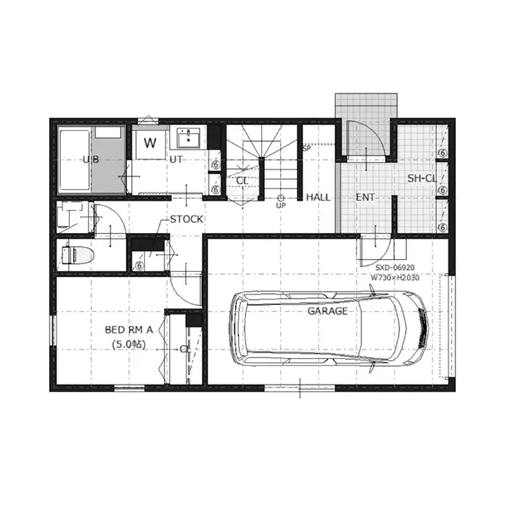 ガレージ プラン1