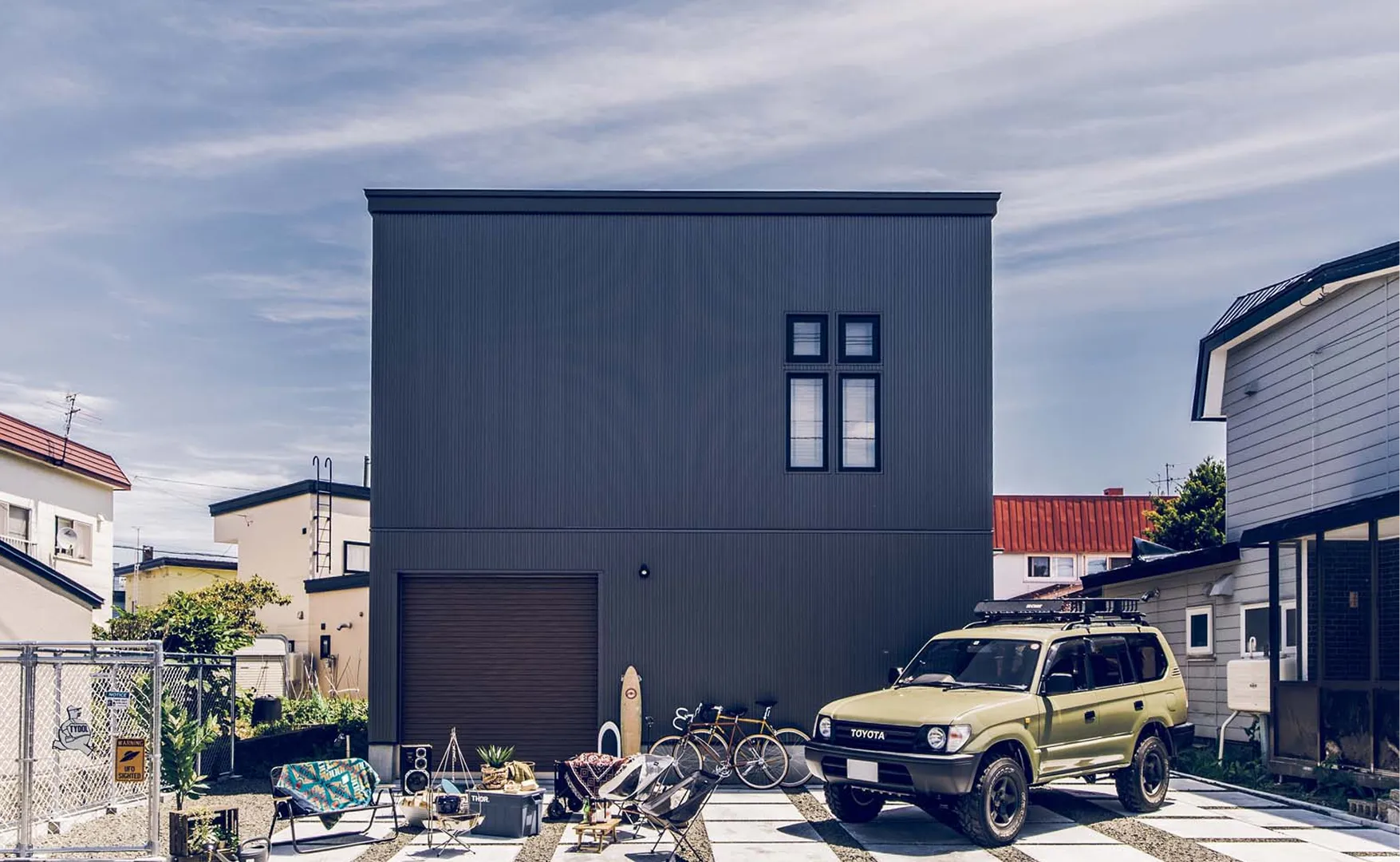 写真：アメカジ工務店の性能・構造を示す外観